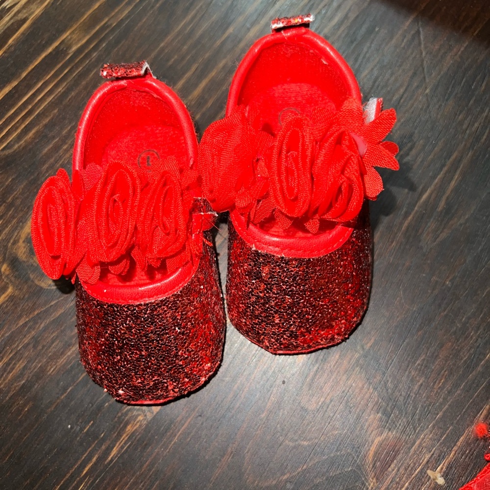 Sparkly red shoes